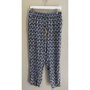 Boden Navy and White Tassel Drawstring Pants Women’s Size 8R